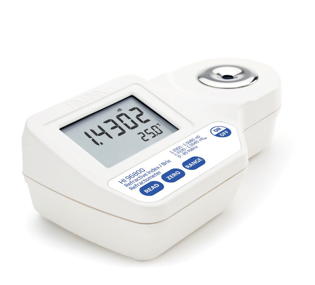 HI96800 цифровой рефрактометр для определения nD и % BRIX HANNA INSTRUMENTS HI96800 по лучшей цене с доставкой - интернет-магазин Прогрессивные решения