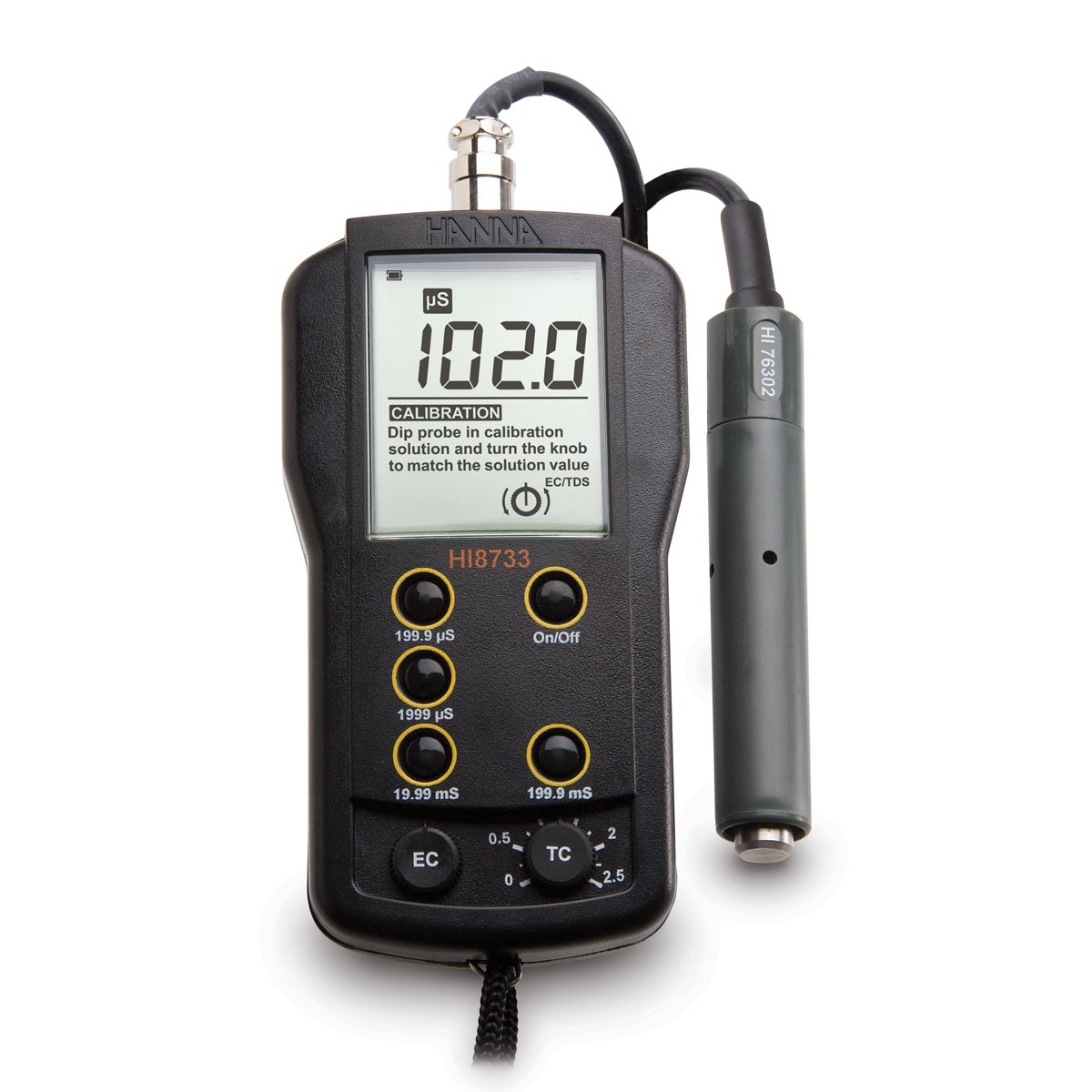 HI8733 портат. многодиапазонный кондуктометр с автотермокомпенсацией HANNA INSTRUMENTS HI8733 по лучшей цене с доставкой - интернет-магазин Прогрессивные решения