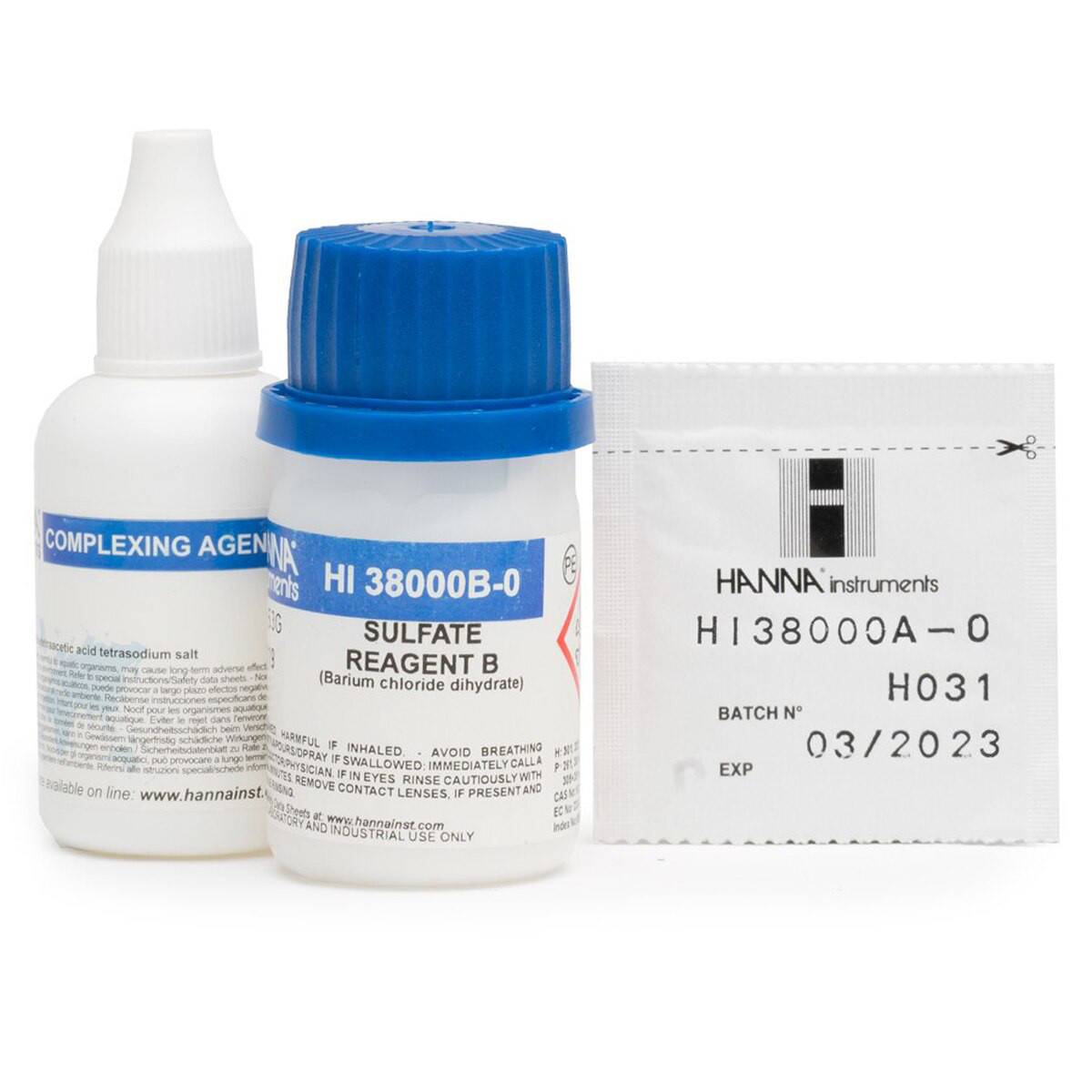 HI38000-10 реагенты для тест-набора на сульфат, 100 тестов HANNA INSTRUMENTS HI38000-10 по лучшей цене с доставкой - интернет-магазин Прогрессивные решения