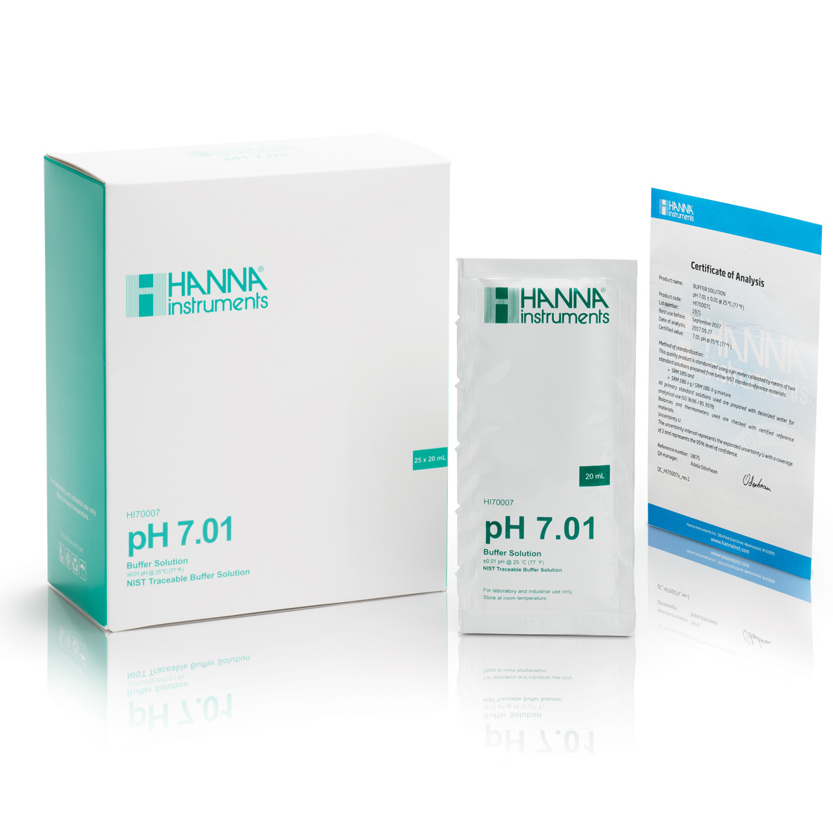 HI70007P раствор для калибровки рН 7.01, 25х20 мл HANNA INSTRUMENTS HI70007P по лучшей цене с доставкой - интернет-магазин Прогрессивные решения