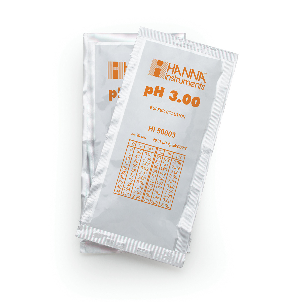 HI50003-02 раствор для калибровки рН 3.00, 25х20 мл HANNA INSTRUMENTS HI50003-02 по лучшей цене с доставкой - интернет-магазин Прогрессивные решения