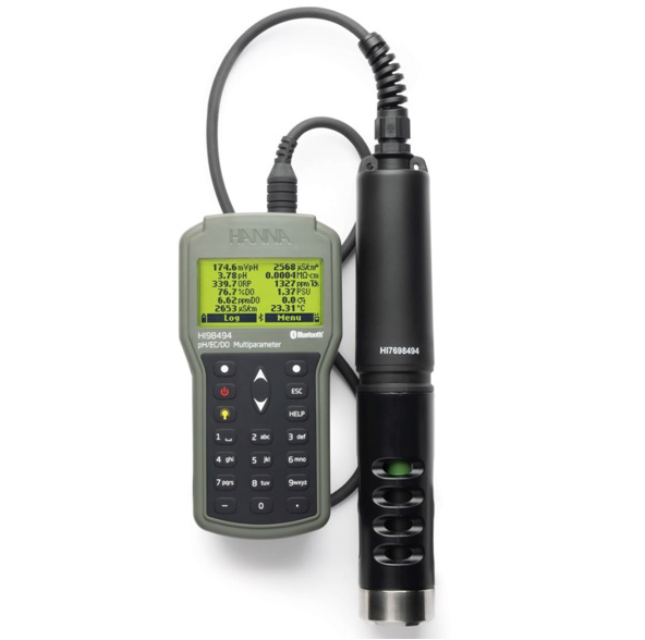 HI98494 портативный измеритель рН/проводимости/кислорода с Bluetooth HANNA INSTRUMENTS HI98494 по лучшей цене с доставкой - интернет-магазин Прогрессивные решения