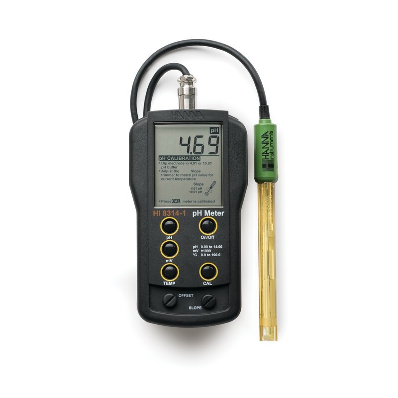 HI8314-1 рН/мВ/С-метр портативный с электродом HI1217-1 HANNA INSTRUMENTS HI8314-1 по лучшей цене с доставкой - интернет-магазин Прогрессивные решения