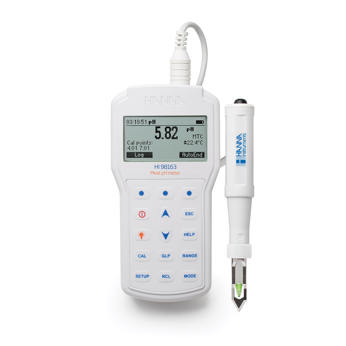 HI98163 портативный pH-метр для мяса HANNA INSTRUMENTS HI98163 по лучшей цене с доставкой - интернет-магазин Прогрессивные решения