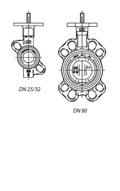 Затвор дисковый АДЛ ГРАНВЭЛ, водоснабжение, серия ЗПВС, диск - чугун c покрытием, DN32...1200, PN10/16, EPDM, межфланцевый — иллюстрация серии