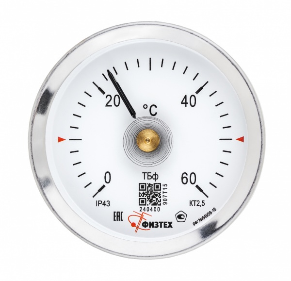 Общепромышленные биметаллические термометры ТБф-120Н кт.2,5 d.63 IP43 ФИЗТЕХ  по лучшей цене с доставкой - интернет-магазин Прогрессивные решения