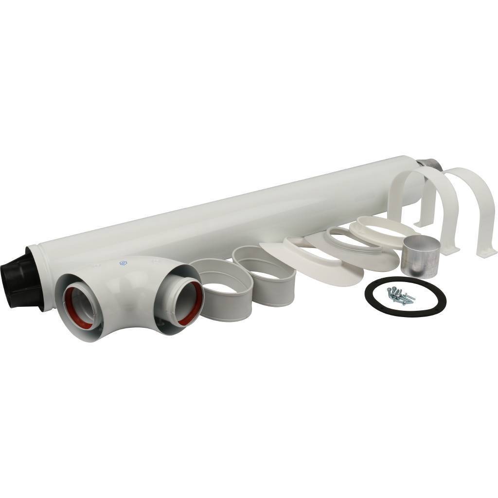 Купить SCA-6010-200850 STOUT  дымоход коаксиальный для прохода через стену универсальный комплект D 60/100 STOUT по лучшей цене с доставкой - интернет-магазин Прогрессивные решения