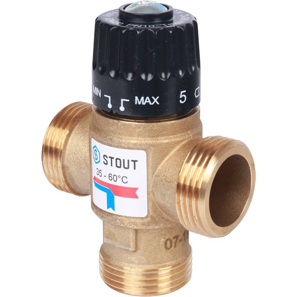 Купить SVM-0120-256025 STOUT SVM-Термостатические Термостатический смесительный клапан для ситем отопления и ГВС 1" НР 35-60C Kvs 2,5 STOUT по лучшей цене с доставкой - интернет-магазин Прогрессивные решения