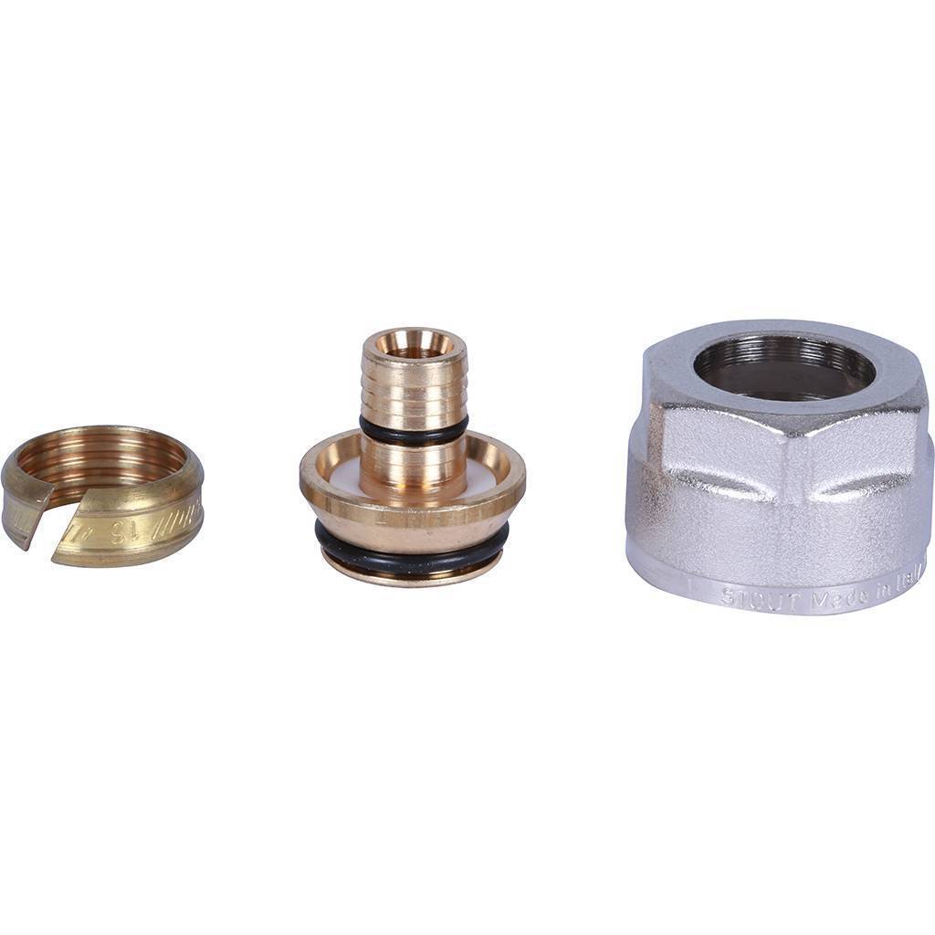 STOUT  Фитинг компрессионный для труб PEX-AL-PEX 16х2,6х3/4 STOUT SFC-0026-162634 по лучшей цене с доставкой - интернет-магазин Прогрессивные решения