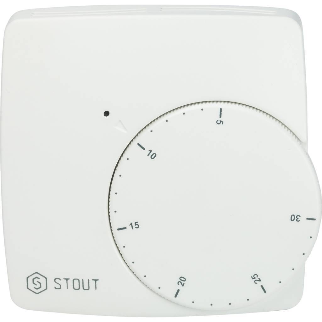 STOUT STE-0002 Проводной электронный термостат WFHT-BASIC со светодиодом STOUT STE-0002-000003 по лучшей цене с доставкой - интернет-магазин Прогрессивные решения