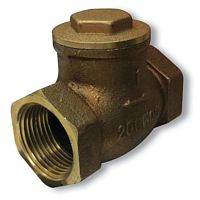 Клапан обратный латунный, SGL, Ду-40, Ру-16, муфтовый, поворотный ГРОЕН